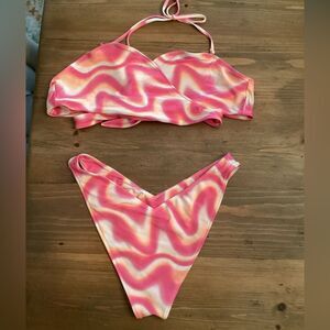 JMP THE LABEL SIZE XL PATTERNED 2 PIECE BIKINI SWIMSUIT